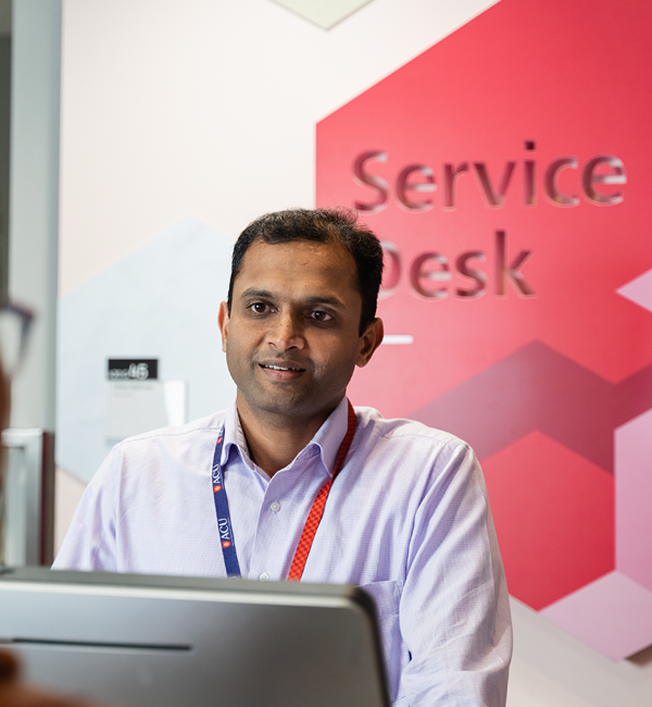staff behind help counter