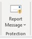  screen shot of the 'report message' button in MS Outlook