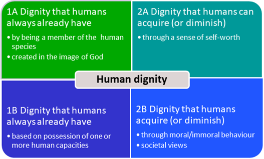 photo of Kirchhoffer model explaining the multidimensional perspective on human dignity