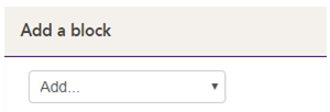 The Add a Block option in LEO