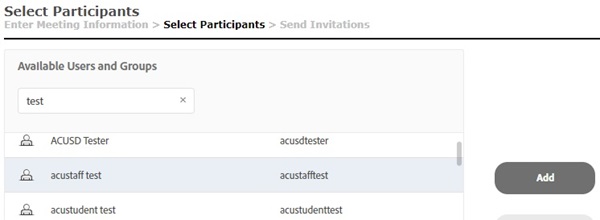 Adding a participant