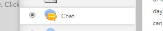 The Chat activity from the Add menu