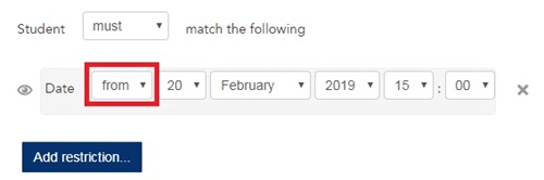 Restrict date from setting