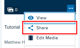Video share button