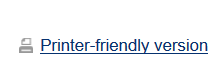 screenshot of the 'Printer friendly' link in Glossary