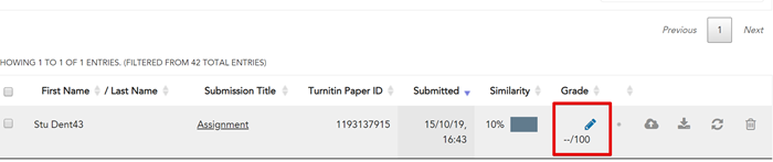 access rubric from submission inbox