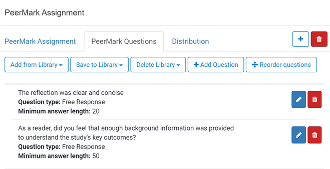 PeerMark assignment questions