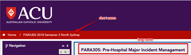Unit title example