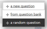 Add a random question