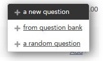 Selecting a new question