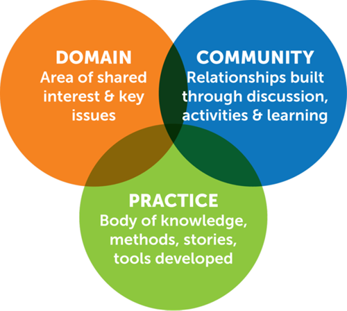 Graphic about introduction in the Communities of Practice